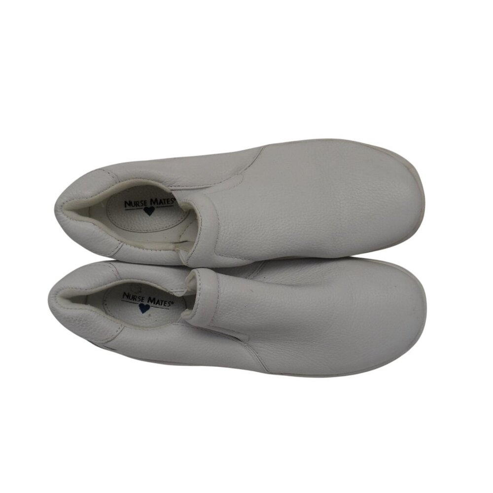 Nurse Mates Women's Slip-On Dove Slip-Resistant Leather White Size 7.5M - Picture 4 of 8